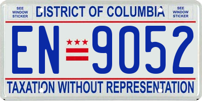 DC license plate EN9052