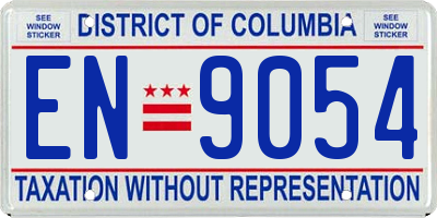 DC license plate EN9054