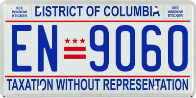 DC license plate EN9060