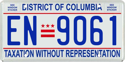 DC license plate EN9061