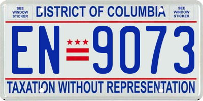DC license plate EN9073