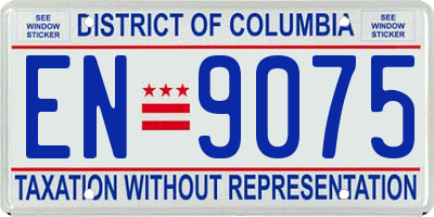 DC license plate EN9075