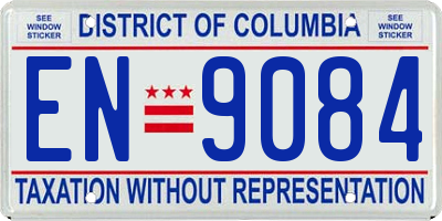 DC license plate EN9084