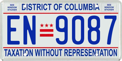 DC license plate EN9087