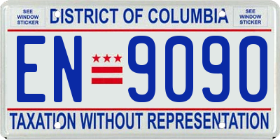 DC license plate EN9090