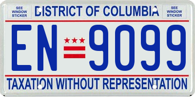 DC license plate EN9099