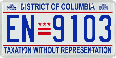 DC license plate EN9103