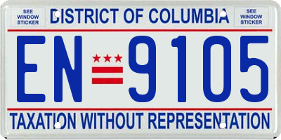 DC license plate EN9105