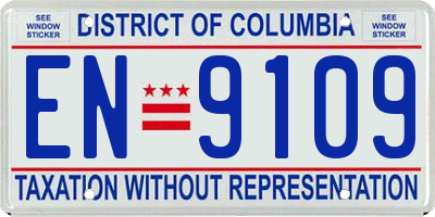 DC license plate EN9109