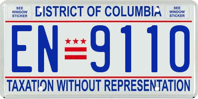DC license plate EN9110