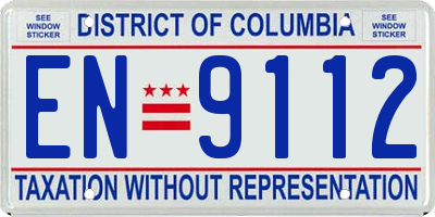 DC license plate EN9112