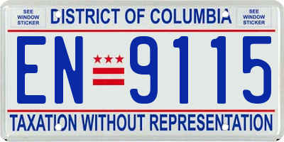 DC license plate EN9115