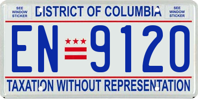 DC license plate EN9120