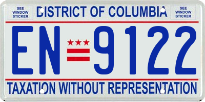 DC license plate EN9122