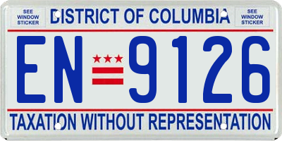 DC license plate EN9126