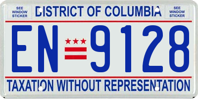 DC license plate EN9128
