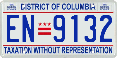 DC license plate EN9132