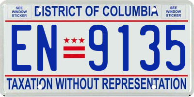 DC license plate EN9135