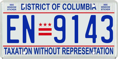 DC license plate EN9143