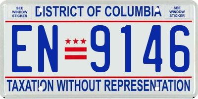 DC license plate EN9146
