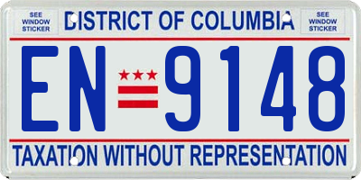 DC license plate EN9148