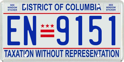DC license plate EN9151