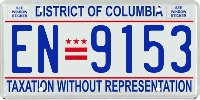 DC license plate EN9153
