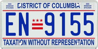 DC license plate EN9155