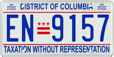 DC license plate EN9157