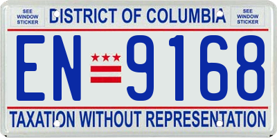 DC license plate EN9168