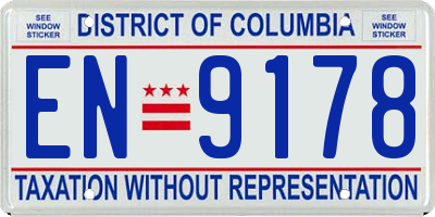 DC license plate EN9178