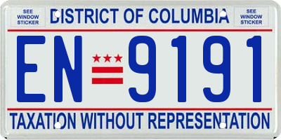 DC license plate EN9191
