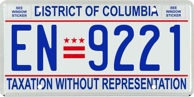 DC license plate EN9221