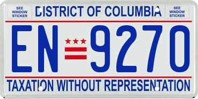 DC license plate EN9270