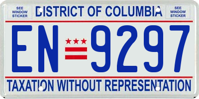 DC license plate EN9297