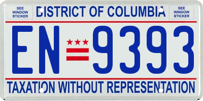 DC license plate EN9393