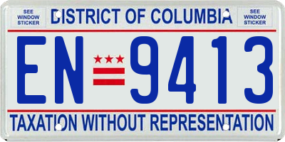 DC license plate EN9413