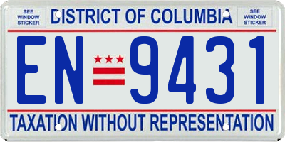 DC license plate EN9431