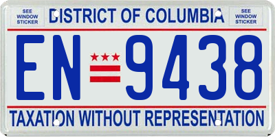 DC license plate EN9438