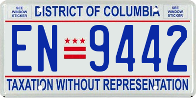 DC license plate EN9442
