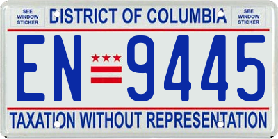 DC license plate EN9445