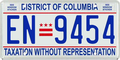 DC license plate EN9454