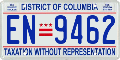 DC license plate EN9462
