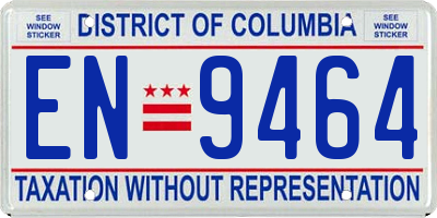 DC license plate EN9464