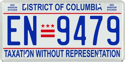 DC license plate EN9479