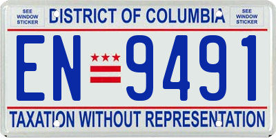 DC license plate EN9491