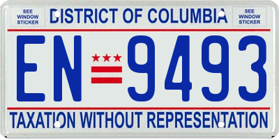 DC license plate EN9493