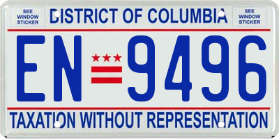 DC license plate EN9496