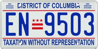 DC license plate EN9503