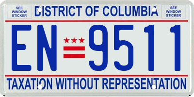 DC license plate EN9511